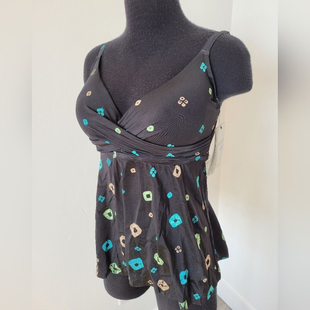 NEW Contours by Coco Reef Shapemakers Swim Top Tankini Pool Beach 34D Size 10